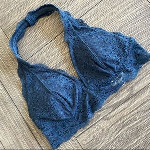 Abercrombie & Fitch Lace Charcoal Bralette